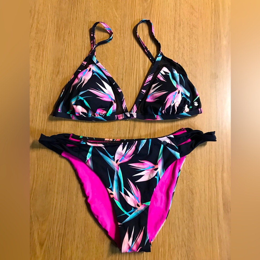 Tropical Print Bikini Set